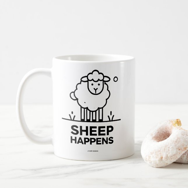 Mug SHEEP SE PRODUIT Drôle classique café-confiture ca (Avec donut)