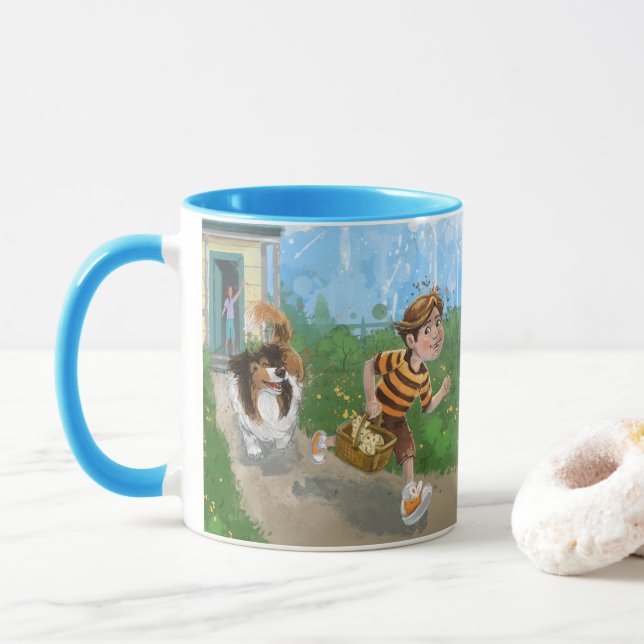 Mug Sheldon et Davie Aventure (Avec donut)