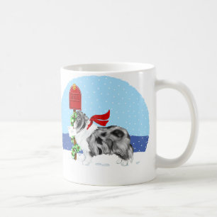 Mug Shelter Christmas Mail Bi Blue