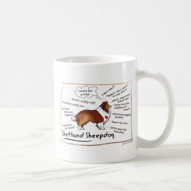 Mug Sheltie de sable (Droite)