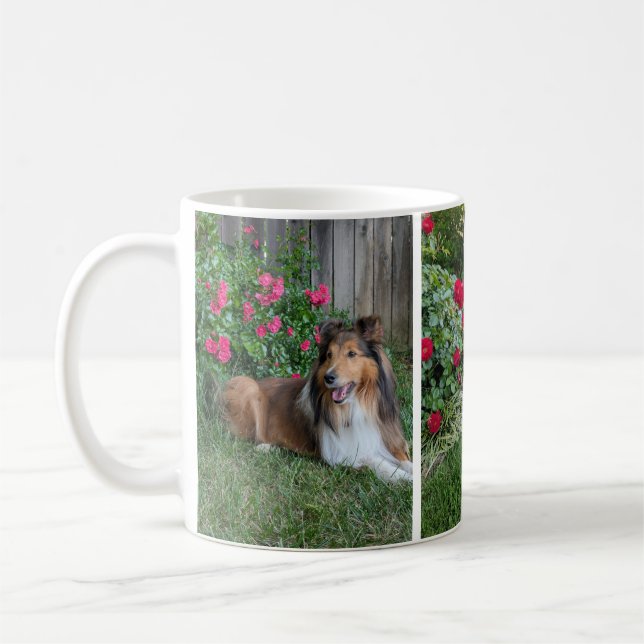 Mug Sheltie Florale (Gauche)