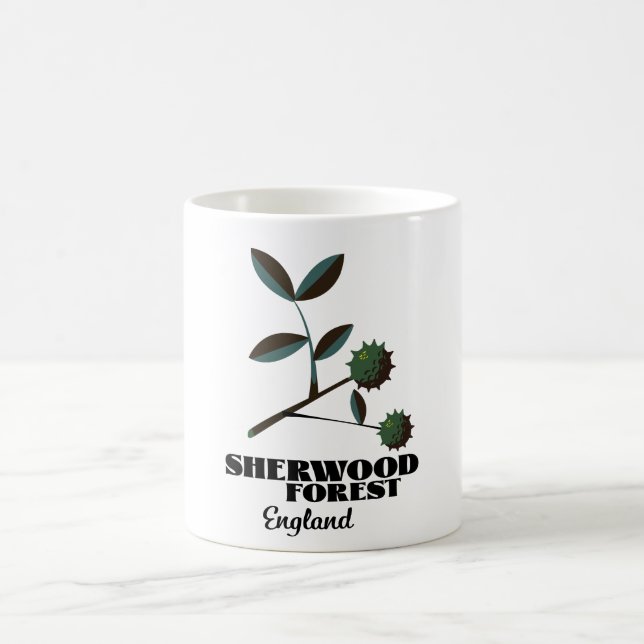 Mug Sherwood Forest Angleterre affiche de voyage Class (Centre)