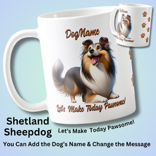 Mug Shetland Sheepdog - Ajouter le nom du chien, modif