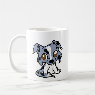 Mug Shetland Sheepdog bleu merle et blanc caricature