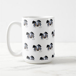 Mug Shetland Sheepdog Blue Merle Tri Fouineur Dessin A