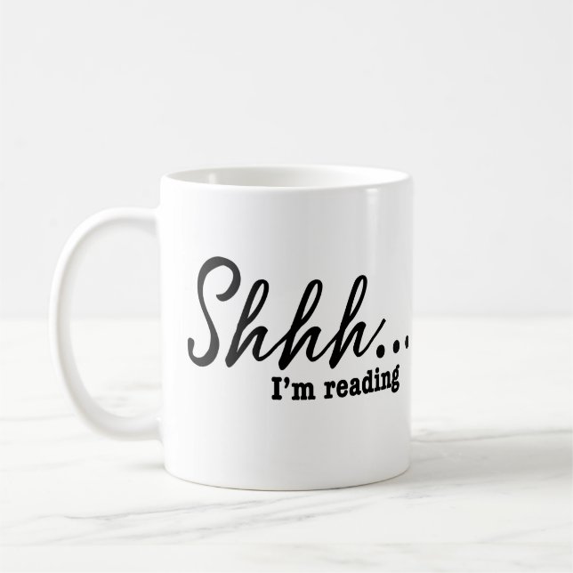 Mug Shhh… je lis - moderne (Gauche)