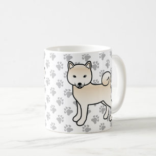 Mug Shiba Inu crème Chien de dessin animé mignon & Pat