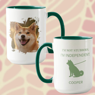 Mug Shiba Inu Indépendant Nom & Photo Personnalisés