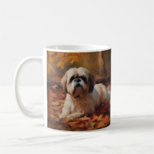 Mug Shih Tzu à l'automne Feuilles automne Inspire