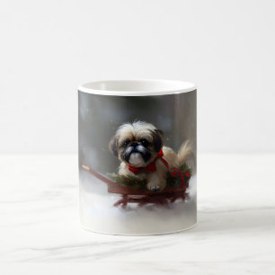 Mug Shih Tzu Noël neige hiver