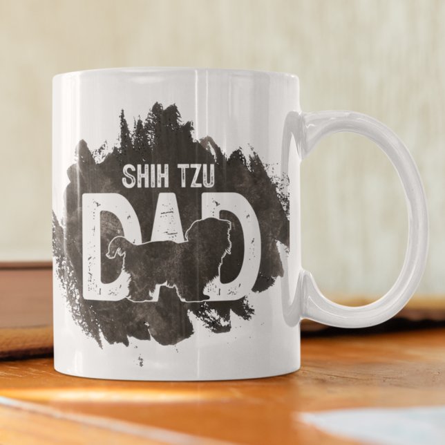 Mug Shih tzu Papa Chien race Fête des pères d'amoureux (Créateur téléchargé)