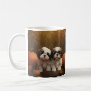 Mug Shih Tzu Puppy Automne Citrouille de plaisir