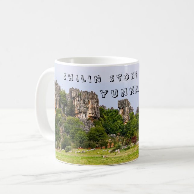 Mug Shilin pinnacles Forêt de pierre - Yunnan, Chine,  (Devant gauche)