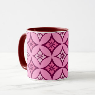 Mug Shippo avec Motif Fleur, Rose et Bourgogne
