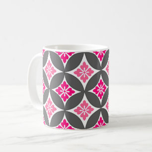 Mug Shippo avec Motif Fleur, Rose et Gris Argent