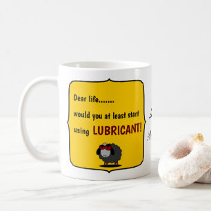 Mug Shirley Funny Sheep Use Lubricolage Monogramme jau