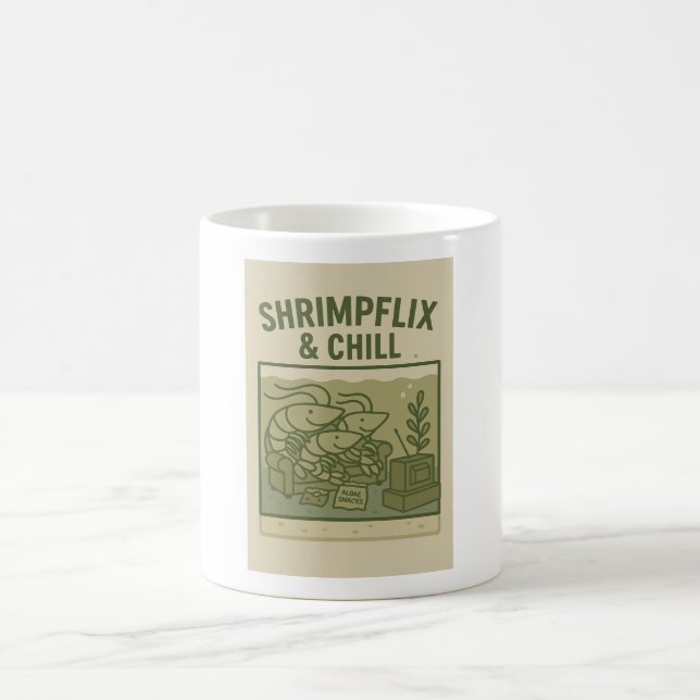 Mug Shrimpflix & Chill - Drôle Gardien de crevettes Ca (Centre)
