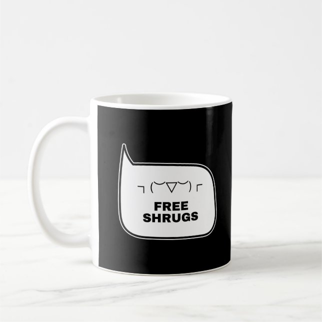 Mug SHRUGS LIBRES Drôle Kaomoji Emoticons Japonais (Gauche)