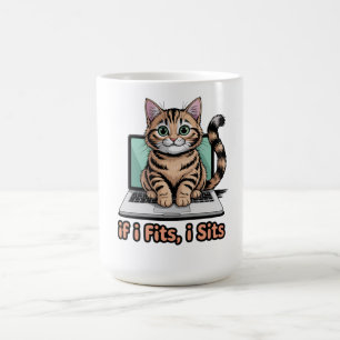 Mug Si je rentre, je m'assois Cadeau drôle pour travai