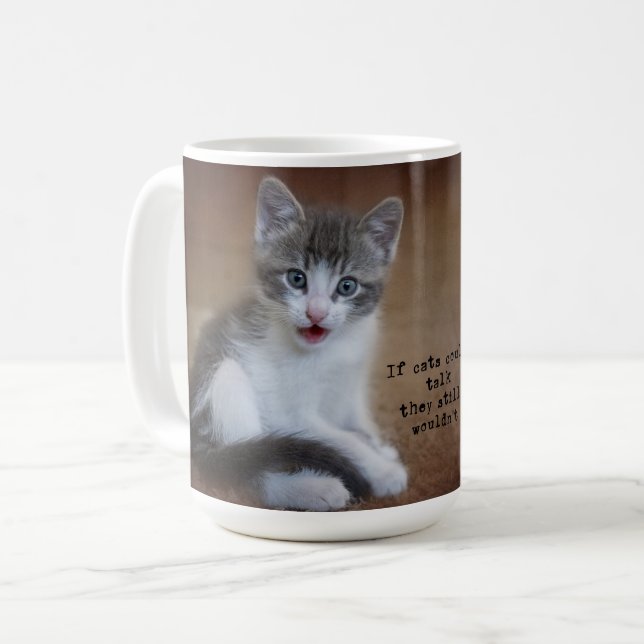 Mug Si les chats pouvaient parler de chatte (Devant gauche)