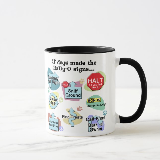 Mug Si les chiens faits rassemblent des signes (Droite)