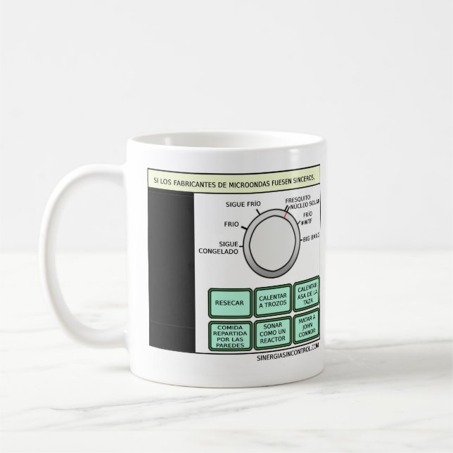 Mug Si los fabricantes de microondas fuesen sinceros.. (Gauche)