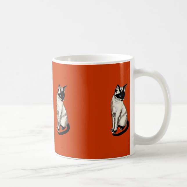 Mug Siamese Cat Cartographie Enfants Boug Cadeau (Droite)