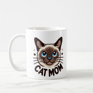 Mug Siamese Chat Maman Mère jour Cadeau pour Féline Am