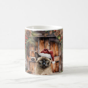 Mug Siamese Chat Noël thème pour l'Amoureux des chats