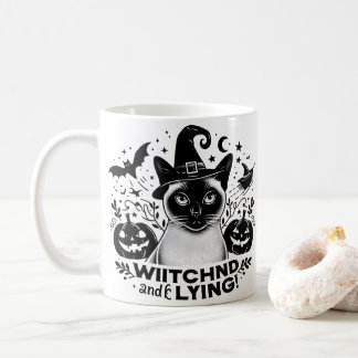 Mug Siamese envoûté : Le voyage magique d'Halloween