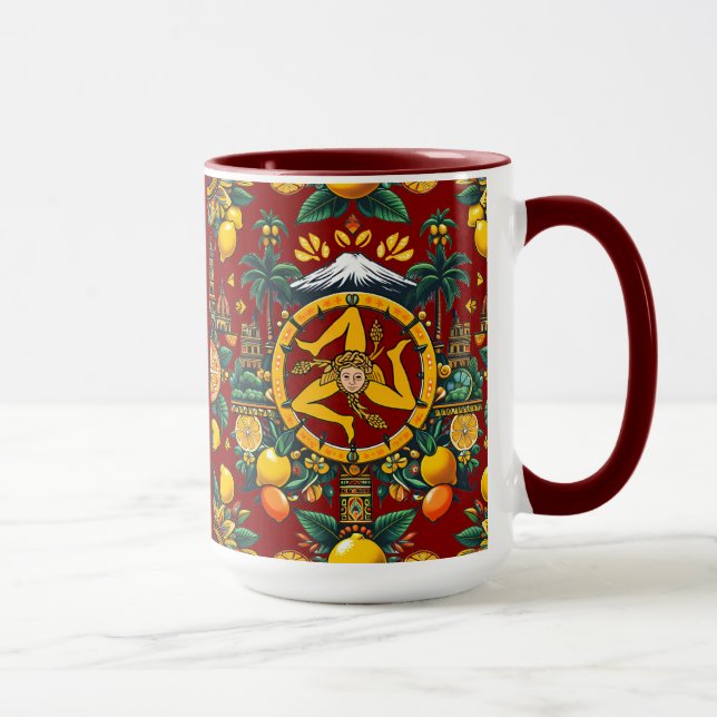 Mug Sicilienne Trinacria Design (Droite)