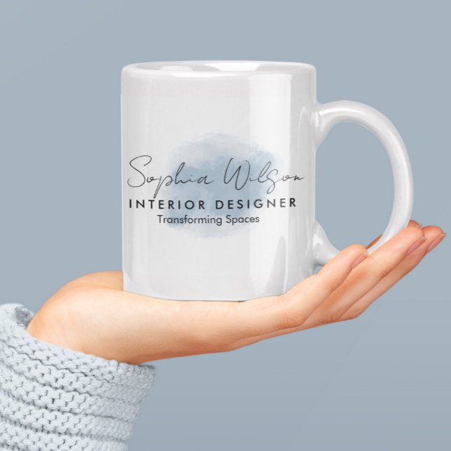 Mug Signature Elégante Professionnelle Aquarelle (Créateur téléchargé)