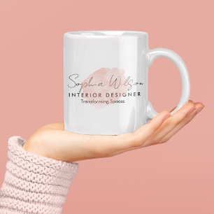 Mug Signature Elégante Professionnelle Aquarelle