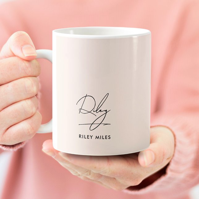 Mug Signature Monogramme Moderne Élégant Classique (Créateur téléchargé)