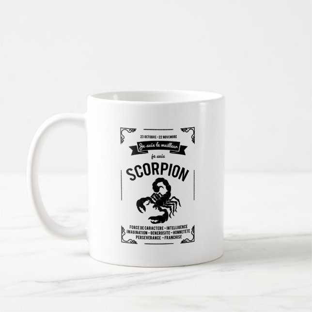 Mug signe astrologique des passionnés : Scorpion (Gauche)