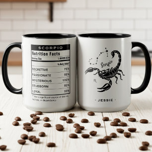 Mug Signe astrologique Scorpion Faits nutritionnels As