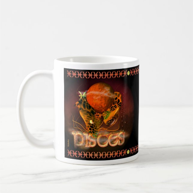 Mug Signe chinois gothique Poissons d'astrologie de (Gauche)