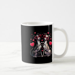 Mug Signe de coeur main Whippet Saint-Valentin Chien F