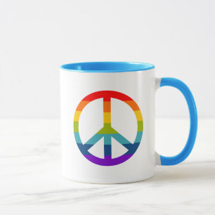 Mug Signe de paix arc-en-ciel
