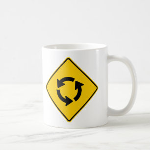 Mug Signe de route de cercle de trafic