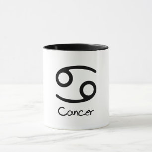 Mug Signe du zodiaque Cancer sur fond blanc