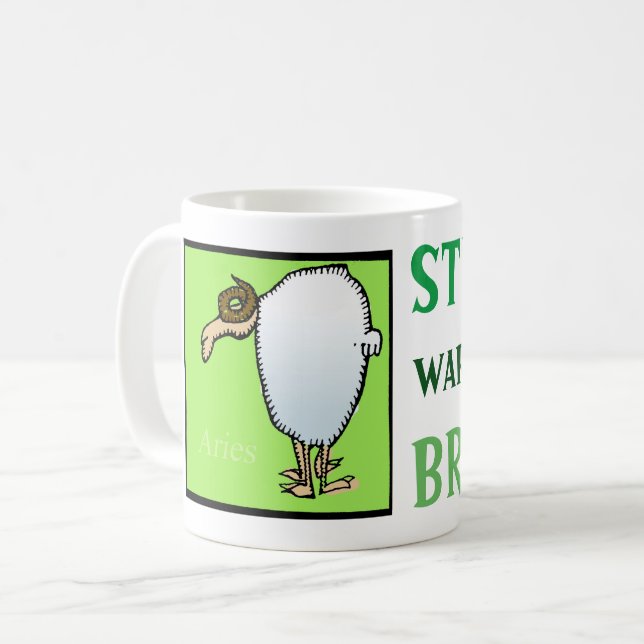 Mug Signe Zodiac personnalisable Personnalité Bries Mu (Devant gauche)