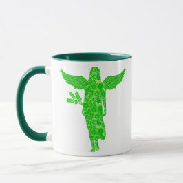 Mug Signe zodiaque pour la virgo dans les tons verts