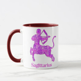 Mug Signe zodiaque pour Sagittarius dans Amethyst Purp