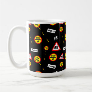 Mug Signes de patrouille de passage à l'école amusants