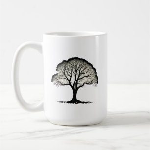 Mug Silhouette Arbre Lone - Design classique 15 oz