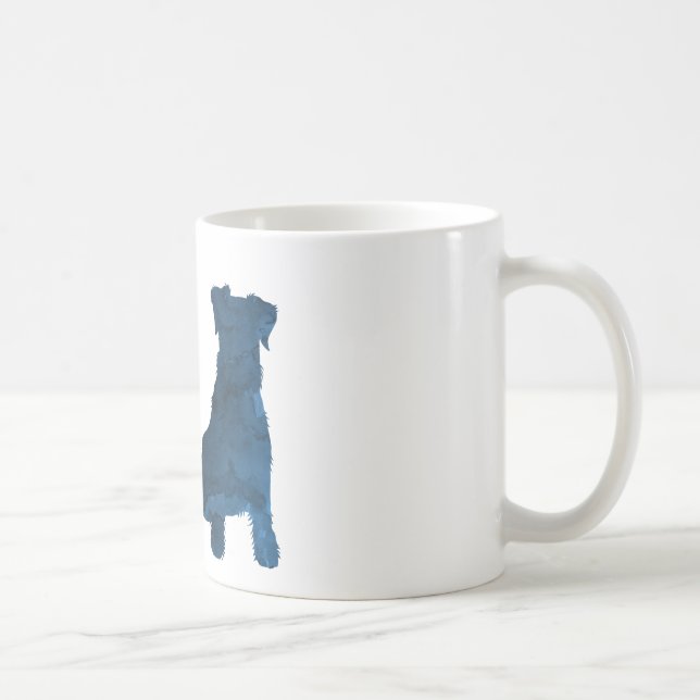 Mug Silhouette bleue de la marine des chiens de Schnau (Droite)