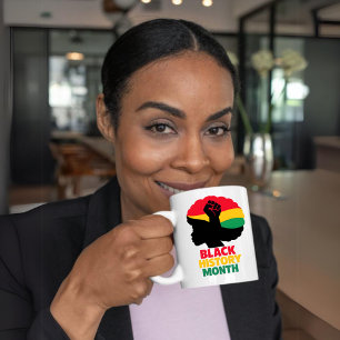 Mug Silhouette Boldue Femme Afro Poing Levé