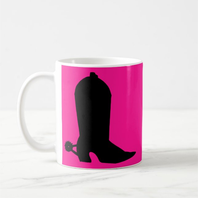 Mug Silhouette d'amorçage de cowboy (Gauche)