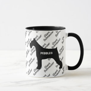 Mug Silhouette de chien Schnauzer géant